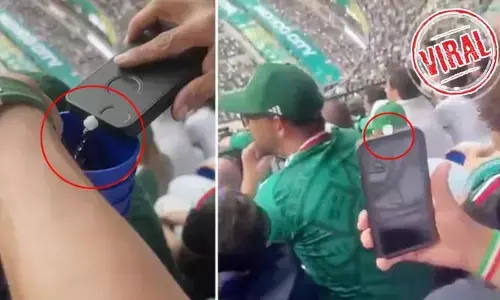 VIRAL: ఐడియా అదిరింది గురూ..! ఫోన్ కవర్‌లో స్టేడియంలోకి లిక్కర్ తెచ్చిన ఫ్యాన్