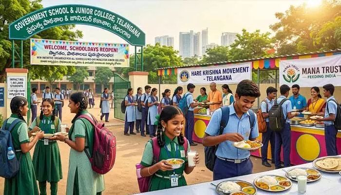 ప్రభుత్వ పాఠశాలలు, జూనియర్ కళాశాలల్లో టిఫిన్, మధ్యాహ్నం భోజనం ప్రభుత్వ పాఠశాలలు, జూనియర్ కళాశాలల్లో టిఫిన్, మధ్యాహ్నం భోజనం