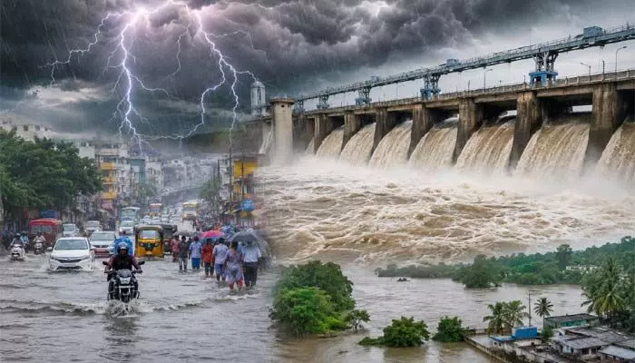 ఏపీలో దంచికొడుతున్న భారీ వర్షాలు.. ఆ జిల్లాలకు వాతావరణ శాఖ హెచ్చరిక ఏపీలో దంచికొడుతున్న భారీ వర్షాలు.. ఆ జిల్లాలకు వాతావరణ శాఖ హెచ్చరిక