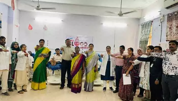 గాంధీలో ఘనంగా వరల్డ్ బ్లడ్ డోనర్స్ డే గాంధీలో ఘనంగా వరల్డ్ బ్లడ్ డోనర్స్ డే
