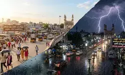 తెలంగాణలో సాయంత్రం వరకు ఎండలు.. రాత్రికి 12 జిల్లాలో ఉరుములతో కూడిన భారీ వర్షాలు! తెలంగాణలో సాయంత్రం వరకు ఎండలు.. రాత్రికి 12 జిల్లాలో ఉరుములతో కూడిన భారీ వర్షాలు!