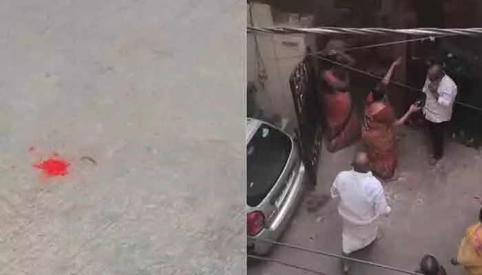 అర్ధరాత్రి అమావాస్య పూజలు కలకలం.. ఇంటి ముందు నిమ్మకాయలు, కుంకుమ! అర్ధరాత్రి అమావాస్య పూజలు కలకలం.. ఇంటి ముందు నిమ్మకాయలు, కుంకుమ!