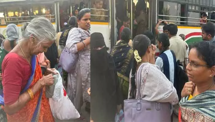 బస్సులో వృద్ధురాలి బంగారు గుండ్లు అపహరణ బస్సులో వృద్ధురాలి బంగారు గుండ్లు అపహరణ