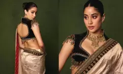 స్టన్నింగ్ చీర లుక్లో మెరిసిన జాన్వీ కపూర్.. ఫ్యాన్స్కు విజువల్ ట్రీట్ స్టన్నింగ్ చీర లుక్లో మెరిసిన జాన్వీ కపూర్.. ఫ్యాన్స్కు విజువల్ ట్రీట్