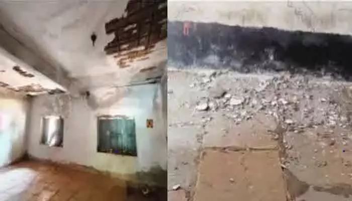 భయంభయంగా చదువులు.. చిన్నారుల ప్రాణాలతో చెలగాటం! భయంభయంగా చదువులు.. చిన్నారుల ప్రాణాలతో చెలగాటం!