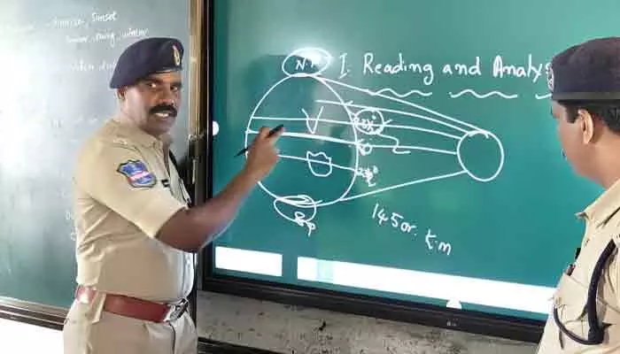 ఉపాధ్యాయుడిగా మారిన సూర్యాపేట ఎస్పీ నరసింహ.. విద్యార్థులకు స్వయంగా పాఠాలు బోధన! ఉపాధ్యాయుడిగా మారిన సూర్యాపేట ఎస్పీ నరసింహ.. విద్యార్థులకు స్వయంగా పాఠాలు బోధన!
