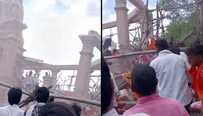 కుప్పకూలిన హనుమాన్ ఆలయ స్లాబ్.. శిథిలాల కింద 30 మంది భక్తులు!