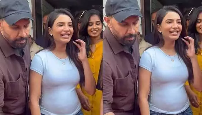 తల్లి కాబోతున్న సమంత..వైరల్ అవుతున్న బేబి బంప్ వీడియో తల్లి కాబోతున్న సమంత..వైరల్ అవుతున్న బేబి బంప్ వీడియో