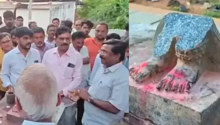 పోచమ్మ గుడిలో పోతురాజు విగ్రహం ధ్వంసం