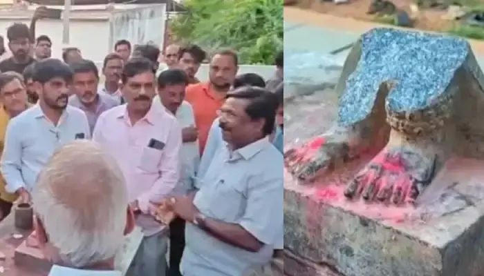 పోచమ్మ గుడిలో పోతురాజు విగ్రహం ధ్వంసం పోచమ్మ గుడిలో పోతురాజు విగ్రహం ధ్వంసం