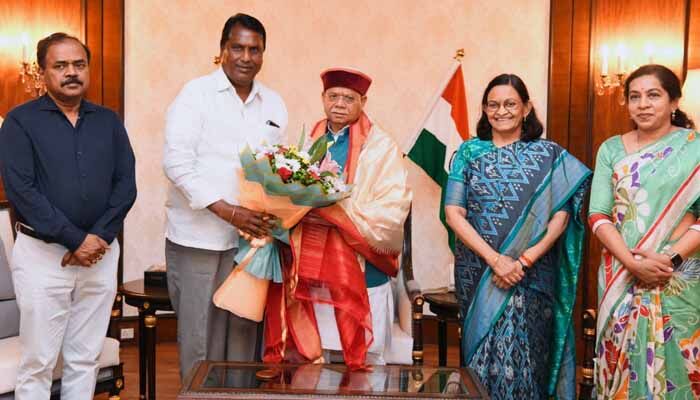 మాదకద్రవ్యాల రహిత సమాజం కోసం సమిష్టి కృషి: గవర్నర్‌తో మంత్రి అడ్లూరి లక్ష్మణ్ కుమార్ భేటీ