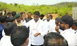 రోళ్ల ప్రాజెక్టును సందర్శించిన మంత్రి అడ్లూరి..