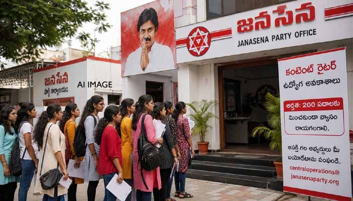 జనసేన పార్టీలో కంటెంట్ రైటర్‌లకు అవకాశం.. దరఖాస్తుల ఆహ్వానం: అర్హతలు ఇవే!