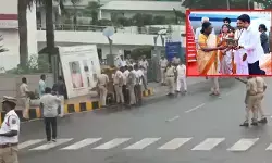 విశాఖలో రాష్ట్రపతి కాన్వాయ్‌ దగ్గర హైటెన్షన్‌