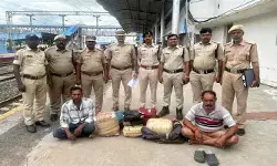 రైలులో అక్రమంగా తరలిస్తున్న రూ.5.80 లక్షల విలువైన ఎండు గంజాయి పట్టివేత