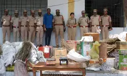1.70 కోట్ల విలువ చేసే 414 కేజీల గంజాయి దహనం..