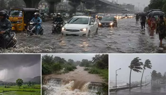 ఇవాళ ఈ జిల్లాల్లో పిడుగులతో కూడిన భారీ వర్షాలు ఇవాళ ఈ జిల్లాల్లో పిడుగులతో కూడిన భారీ వర్షాలు