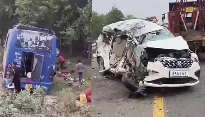కారును ఢీ కొట్టి లోయలో పడ్డ స్లీపర్ బస్సు.. ఇద్దరు పిల్లలతో సహా ఐదుగురు మృతి!