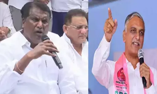మంత్రి అడ్లూరి చాలెంజ్.. గన్‌పార్క్‌కు బయల్దేరిన హరీష్ రావు
