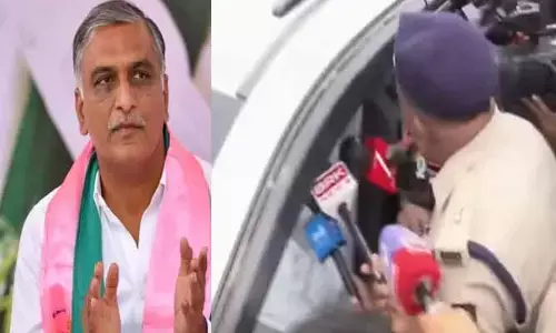తెలంగాణ భవన్ వద్ద ఉద్రిక్తత.. పోలీసుల అదుపులో హరీష్‌రావు