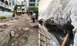 నాలుగు నెలలుగా నత్తనడకన డ్రైనేజీ పనులు..!