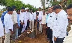 గ్రామాల్లో మహిళ సంఘం నూతన భవనాలకు ఎమ్మెల్యే భూమి పూజ