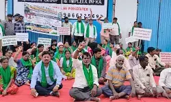 100 రోజులకు చేరిన భూ పోరాటం