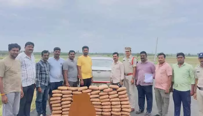 అక్రమంగా రవాణా చేస్తున్న గంజాయి పట్టివేత అక్రమంగా రవాణా చేస్తున్న గంజాయి పట్టివేత