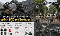 యంత్రాల వాడకంతో సింగరేణిలో భారీగా తగ్గిన కార్మికుల సంఖ్య