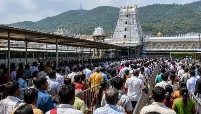 తిరుమల అప్డేట్స్: 29 కంపార్ట్మెంట్లలో వేచివున్న భక్తులు తిరుమల అప్డేట్స్: 29 కంపార్ట్మెంట్లలో వేచివున్న భక్తులు