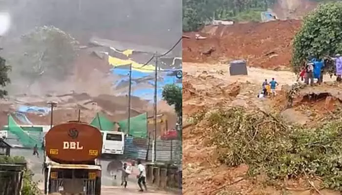 కేరళను వణికించిన వయనాడ్ విపత్తు.. టన్నెల్ రోడ్ ప్రాజెక్ట్ సైట్పై విరిగిపడ్డ కొండచరియలు! కేరళను వణికించిన వయనాడ్ విపత్తు.. టన్నెల్ రోడ్ ప్రాజెక్ట్ సైట్పై విరిగిపడ్డ కొండచరియలు!