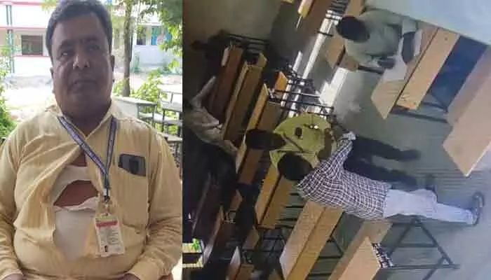 అలా చేయొద్దు అన్నందుకు.. ప్రిన్సిపాల్పై దాడి చేసిన విద్యార్థి అలా చేయొద్దు అన్నందుకు.. ప్రిన్సిపాల్పై దాడి చేసిన విద్యార్థి