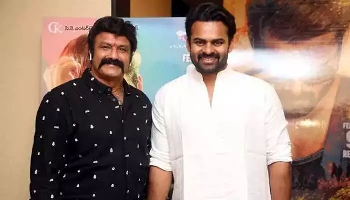మెగా హీరో సినిమా సెట్స్లో నందమూరి బాలయ్య సందడి.. మెగా హీరో సినిమా సెట్స్లో నందమూరి బాలయ్య సందడి..