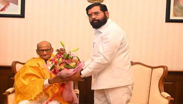 మహారాష్ట్ర రాజకీయాల్లో కీలక మలుపు.. ఏక్‌నాథ్ షిండేతో శరద్ పవార్ భేటీ..