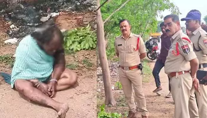 మంటల్లో కాలిపోయిన గుర్తుతెలియని మహిళ మంటల్లో కాలిపోయిన గుర్తుతెలియని మహిళ