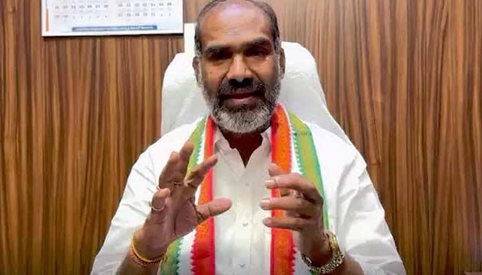 హరీష్ రావు కాళేశ్వరంపై త‌ప్పుడు ప్రచారం మానుకోవాలి : ఆది శ్రీనివాస్