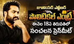 జూనియర్ ఎన్టీఆర్ పొలిటికల్ ఎంట్రీ? ఈనెల 18న తిరుపతిలో సంచలన ప్రెస్మీట్ జూనియర్ ఎన్టీఆర్ పొలిటికల్ ఎంట్రీ? ఈనెల 18న తిరుపతిలో సంచలన ప్రెస్మీట్