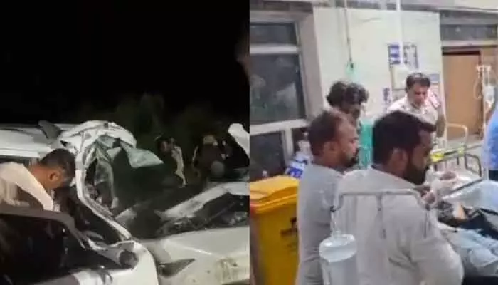 ఘోర రోడ్డు ప్రమాదం: డంపర్ను ఢీకొట్టిన స్కార్పియో.. ఐదుగురు యువకులు మృతి ఘోర రోడ్డు ప్రమాదం: డంపర్ను ఢీకొట్టిన స్కార్పియో.. ఐదుగురు యువకులు మృతి