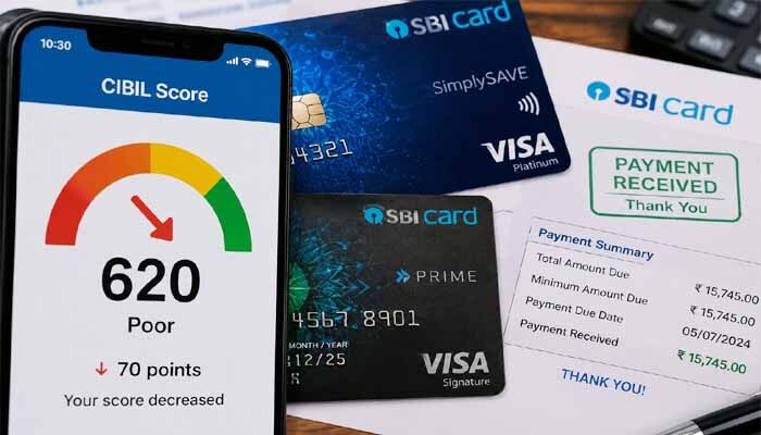 SBI క్రెడిట్ కార్డు యూజర్లకు షాక్.. బిల్లు కట్టినా భారీగా తగ్గిన సిబిల్ స్కోర్