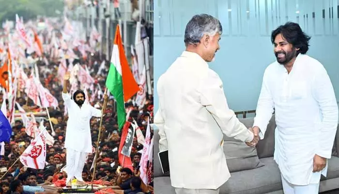 పవన్ కల్యాణ్కు ఫ్యాన్స్ ఎక్కువ: చంద్రబాబు పవన్ కల్యాణ్కు ఫ్యాన్స్ ఎక్కువ: చంద్రబాబు