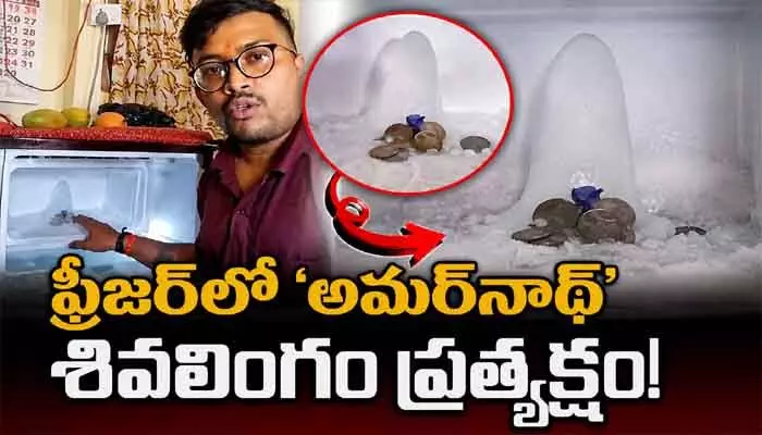 VIRAL: సాక్షాత్తూ పరమశివుడి లీలే..! ఫ్రీజర్లో ‘అమర్నాథ్’ శివలింగం ప్రత్యక్షం VIRAL: సాక్షాత్తూ పరమశివుడి లీలే..! ఫ్రీజర్లో ‘అమర్నాథ్’ శివలింగం ప్రత్యక్షం