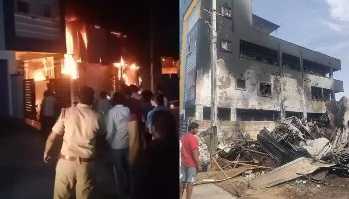 నివాసాల మధ్య ప్లాస్టిక్ గోదాం… అర్థరాత్రి భీకర అగ్నిప్రమాదం నివాసాల మధ్య ప్లాస్టిక్ గోదాం… అర్థరాత్రి భీకర అగ్నిప్రమాదం