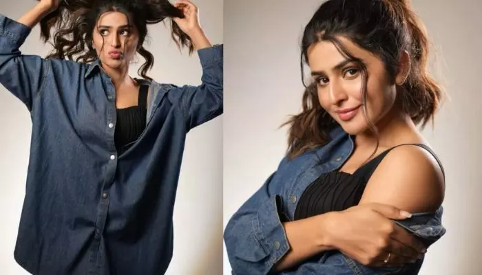 షర్ట్ బటన్స్ విప్పేసి క్యూట్ స్మైల్తో కట్టిపడేస్తున్న శరణ్య శెట్టి షర్ట్ బటన్స్ విప్పేసి క్యూట్ స్మైల్తో కట్టిపడేస్తున్న శరణ్య శెట్టి