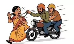మహిళ మెడలో నుంచి బంగారు గొలుసు చోరీ