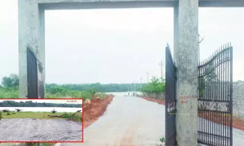 చెరువుకు ఆనుకుని అక్రమ వెంచర్.. శంషాబాద్ చౌదరిగూడలో రియల్ దందా!