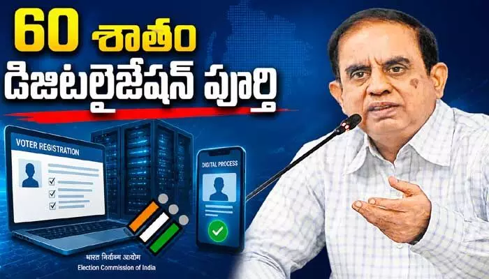సర్ ప్రక్రియ డిజిటలైజేషన్ 60 శాతం పూర్తి: CEO సుదర్శన్ రెడ్డి సర్ ప్రక్రియ డిజిటలైజేషన్ 60 శాతం పూర్తి: CEO సుదర్శన్ రెడ్డి