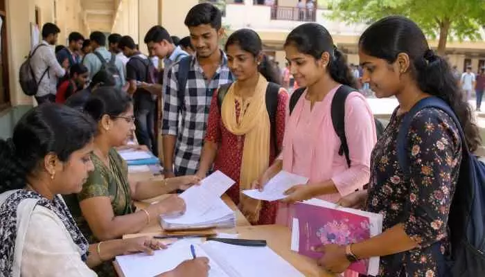 డిగ్రీ కాలేజీల్లో పెరిగిన అడ్మిషన్లు డిగ్రీ కాలేజీల్లో పెరిగిన అడ్మిషన్లు