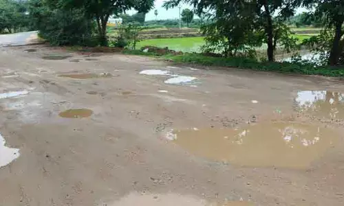 ప్రమాదకర గుంతలతో ప్రయాణికులకు ఇబ్బందులు