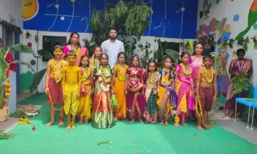 న్యూ లిటిల్ ఫ్లవర్ స్కూల్లో ఘనంగా బోనాల జాతర