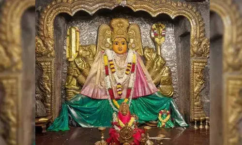 భద్రకాళి ఆలయంలో శాకంబరి ఉత్సవాలు: ఐదో రోజు ‘విరోధిని’ అలంకారంలో అమ్మవారు